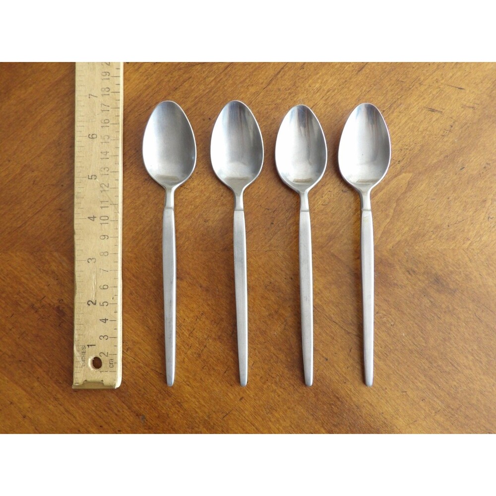 Lot of 4x Teaspoons SRI Stanley Roberts Astro Flatware Stainless Japan 6.75"